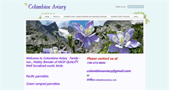 Desktop Screenshot of columbineaviary.com